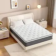 Bednew Queen Mattress, 12 Inch Queen Size Hybrid Mattress in a Box, Medium Firm Mattress for Pressure Relief, Pocket Springs Mattress