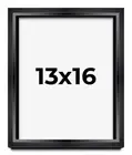 13x16 Shadow Box Frame Black | 1.25 inches Deep Real Wood Contemporary Shadowbox
