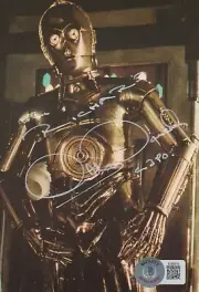 STAR WARS : ANTHONY DANIELS *RARE* SIGNED & CHARACTERISED C-3PO PHOTO PAAS