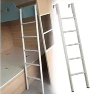 White Bunk Bed Ladder Loft Bed Ladder with 2 Hooks, Camper Bunk Bed Ladder for Travel Trailer, Capacity 150kg/330lbs (Size : 1.55m/61 Inch)