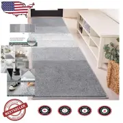 24''x71'' Light Grey Indoor Runner Rug - Versatile Non-Slip Doormat for Entryway
