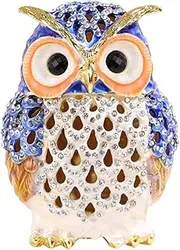 ETHZZLE Owl Car Storage Box Adorable Owl Figurine Organizer for Car Home for Keys Coins Essentials Small