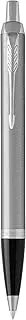 PARKER IM Ballpoint Pen | Stainless Steel with Chrome Trim | Medium Point with Blue Ink Refill | Gift Box