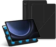 Jarttarn Magnetic Case Compatible with Samsung Galaxy Tab S10 FE Plus 13.1 Inch (2025), Triple Fold Magnetic and Adjustable Folding Bracket Cover with Pen Slot and Auto Sleep/Wake-up (Black)