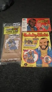 Mr T Lot Card Game Shrinky Dinks Lunch Bags Milton Bradley Colorforms 1983 New