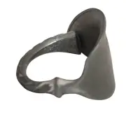 Pewter Spoon Etched Silver Ring 5