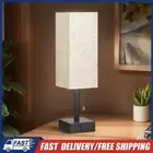 Modern Table Lamp Sleeping Light with Pull Chain Fabric Lampshade for Home Decor