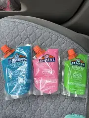 3 Elmer’s Spray It Outdoor Play Liquid Chalk Refill Pouch Blue Pink Green