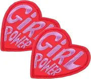 COHEALI 2pcs Red Heart Embroidered Applique Patches Iron Decals for Garment Repair and Decoration Easy Application for Jackets Clothing Hats and Bags