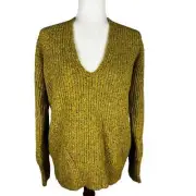 RAG & BONE ECO DONEGAL V-NECK WOOL BLEND SWEATER IN SHELL GREEN NWT WOMEN'S XS