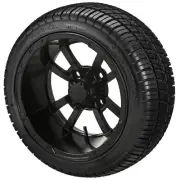 12" Maltese Cross Mt Blk on 22x10-10 LSI Elite Street (Set of 4) fits Standard