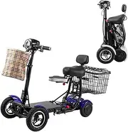 Foldable 4-Wheel Mobility Scooter, Portable Compact Motorized Scooter, Foldable Lightweight Mobility Scooter, For Adults And Elderly People With Disabilities Outdoors (Color : C, Size : 36v)