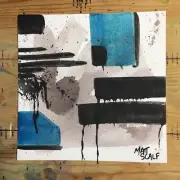Matt Scalf 12x12 CANVAS PANEL Blue Abstract Expressionism Modern Contemporary
