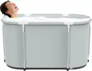 Portable Bathtub Foldable Bathtub for Adults Soaking Tub Collapsible Bathtub for