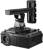 Universal Office Universal Aluminum Projector Bracket Rotating Projector Ceiling Wall Mount Bracket for Office(Black)