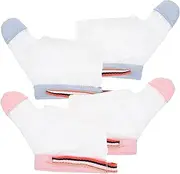 Beavorty 2 Pairs Anti-Eating Gloves buger Sucker for Baby Suction Plates for Baby Nail Biting for Kids Baby Finger Sucking Gloves Stop Thumb Sucking Mittens Nylon Molar Newborn White Shirt