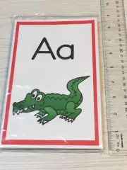 26 Laminated Colored Alphabet 8.5x 5.5 Flashcards Set Classroom supply