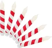 6pcs Lollipop Candle Led Candlesticks White Red Spiral Candles Lighted Christmas Candlesticks Light up Stripe Candles Christmas Window Candles Batteries Light Bulb Pp No Battery
