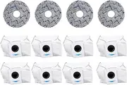 XIASABA Reusable Washable Vacuum Cleaner Mop Cloth Filter Bags Kit for Deebot Robot Vacuum Suitable for T20 Omni T10 Omni Made of Fiber and Non Woven Fabric with Fine Mic