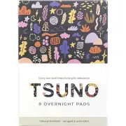 Tsuno Natural Bamboo Pads Overnight Winged & Ultra Thin 8pk