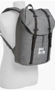 NWT Herschel Retreat Backpack Gray Raven Crosshatch One Size 19.5L