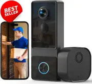 "Video Doorbell Camera, 1080P HD, Wireless, PIR Motion Detection, IP66 Waterproo