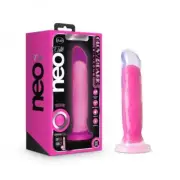 Neo Elite - Glow-in-the-dark Marquee - 8-inch Silicone Dual-density Dildo - Neon