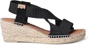 [TONI PONS] Tura-TR - Espadrille for Women Elastic Fabric., Black, 6 AU