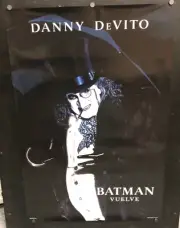 DC Comics BATMAN RETURNS Spanish Rolled Movie Poster 27 x 40 ~ DANNY DeVITO