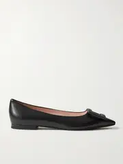 [Roger Vivier] Roger Vivier - Gommettine Buckled Leather Ballet Flats - Black - IT42 IT 42 Black
