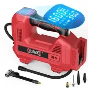 Cordless Tire Inflator Air Compressor for Milwaukee 18V Battery, Portable Han...