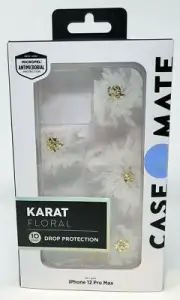 Case-Mate Karat Floral Case for Apple iPhone 12 Pro Max 6.7" Cover