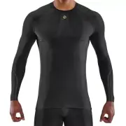 PAY LESS! Skins Series-5 Mens Compression Long Sleeve Top (Black)