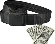 [Générique] Money Belts for Travel, Safety Money Belt - Money Belt with Cash Pocket, Valuables Safety Money Belt, Travel Anti-Theft Belt, Door Belt, Black, Se référer au descriptif, Refer to description