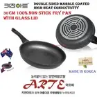 30 cm Kitchen Art Marble Stone Non Stick Coated Frying Pan WITH FREE GLASS LID