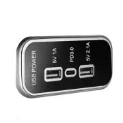 PD Type-C Dual USB Port Charger Socket Outlet 12V 24V For Car Truck Motorcycle (for: Audi)
