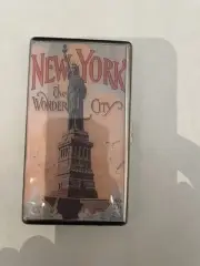 Retro New York Wonder City Mirror Tissues 1-clip 120s Cigarette Wallet Card Case