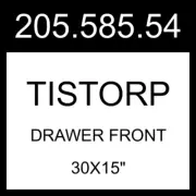 IKEA TISTORP Drawer Front Brown Walnut Effect 30x15" 205.585.54