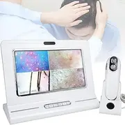 Skin Diagnosis Hair Analyzer, 11 Inch LCD Screen Digital Scalp Hair Follicle Oil Moisture Magnifying Detector Analyzer Skin Pigment Tester