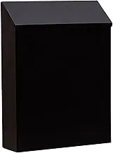 Qianly Wall Mounted Mailbox Drop Box with Lock Large Capacity,Letterbox,Newspaper Holder Box,Wall Hanging Mail Box for Front Door, Black