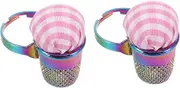 VILLFUL 2pcs Reusable Finger Pin Cushions Lovely Sewing Tools for Cross Stitch Accessories Durable Cloth and Design for Sewing Enthusiasts and Beginners Practical Decoration