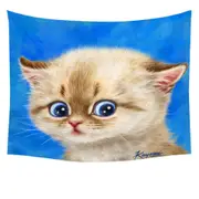 Adorable Shy Kitty Cat for Children Tapestry