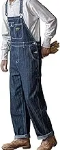 GHJCFVBS Men's Denim Bib Overalls Relaxed Fit Cotton Adjustable Straps Dungarees Coveralls Jeans Heavy Duty Workwear