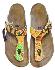 Papillo by Birkenstock Gizeh African Wax Gold Sandals M 10 / W 12 EUR 43 Reg NEW