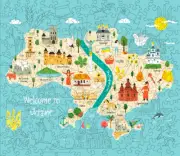 Woods Story Wooden Jigsaw Puzzle For Adults Blue Map With Gift Box Size XXL