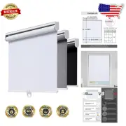 120% Light Blocking Cordless Roller Blinds - Manual Shades for Home & Office