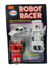 Robot Racer Figure Friction go toy gobot transformer 1980s Esso MOC Excellor #7