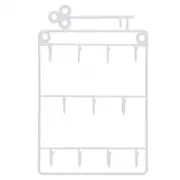 2Pcs Practical Iron Wall Mounted 11 Hooks Storage Hanger Key Holder Coat Hat Rack Home Decor
