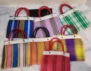 7 Pack Mini Mexican Mercado Tote Bags ( 6.5" x 4.75" ) party gift bags