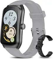 Anyloop AMOLED Fitness Tracker Watch with 24/7 Heart Rate/SpO2/Sleep Monitor, IP68 Waterproof Smart Watch, Step Calorie Counter Pedometer Swimming Activity Trackers SmartWatches for Men Women(2*Band)